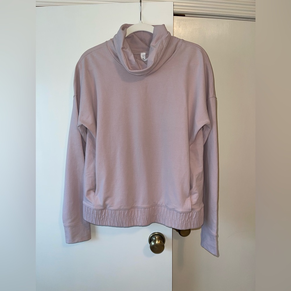 Lululemon turtleneck funnel neck pullover 10 pink